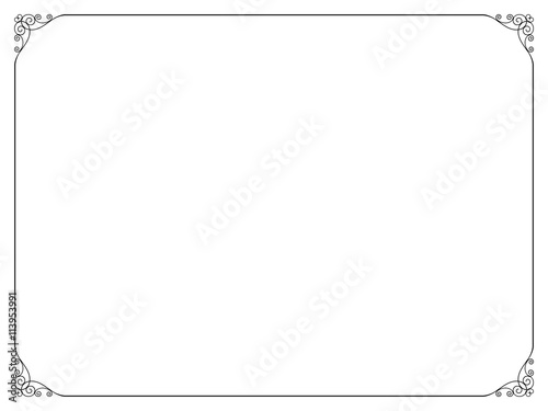 simple black ornamental decorative frame