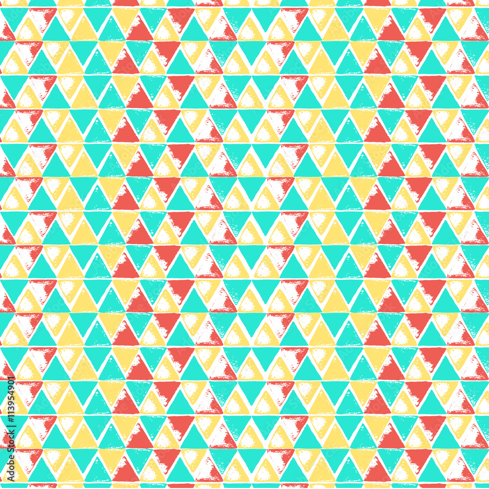 абстрактный фон из цветных треугольников - obrazy, fototapety, plakaty 
