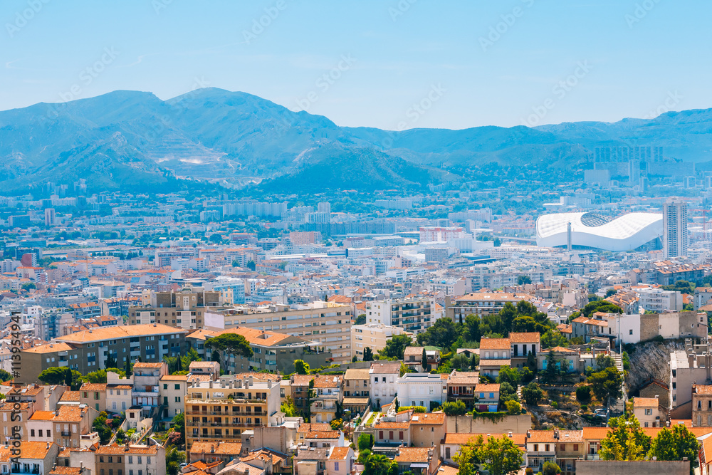Urban View, Cityscape Of Marseille, France.