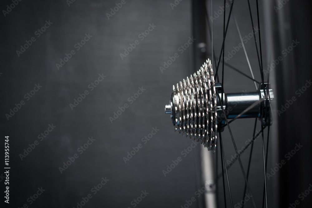 Fototapeta premium Bike wheel with chainring