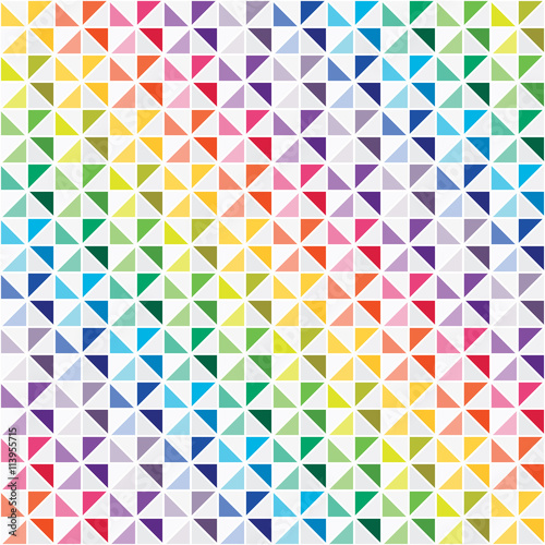Seamless vector background with colorful triangles