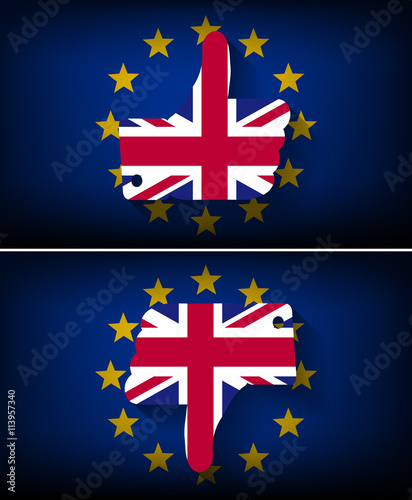 Brexit referendum Great Britain leave European union concept illustration
