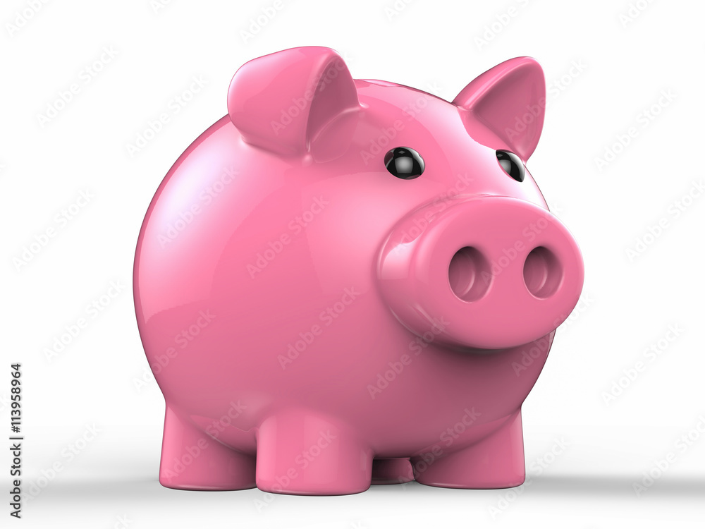 piggy bank on white background piggy bank on white background