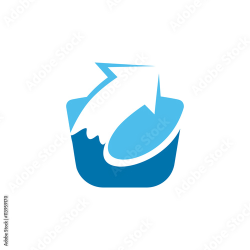 Up Arrow Water Bucket Symbol Icon