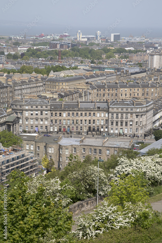 Cityscape of view over Edinburgh; Scotland