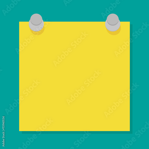 Yellow page on a blue background