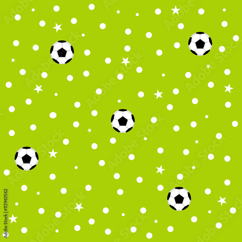 Football Ball Star Polka Do...
