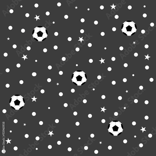 Football Ball Star Polka Do...