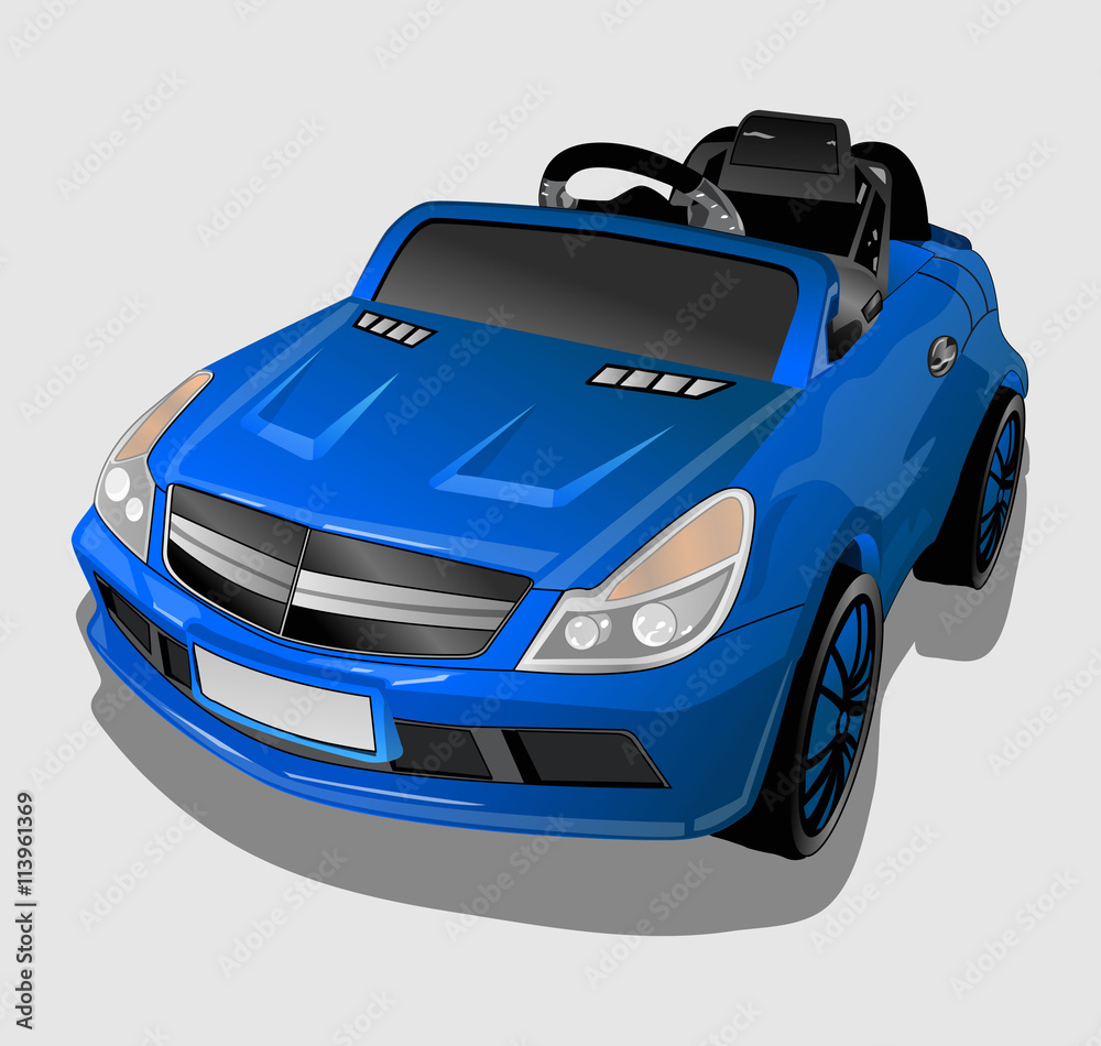 little blue car