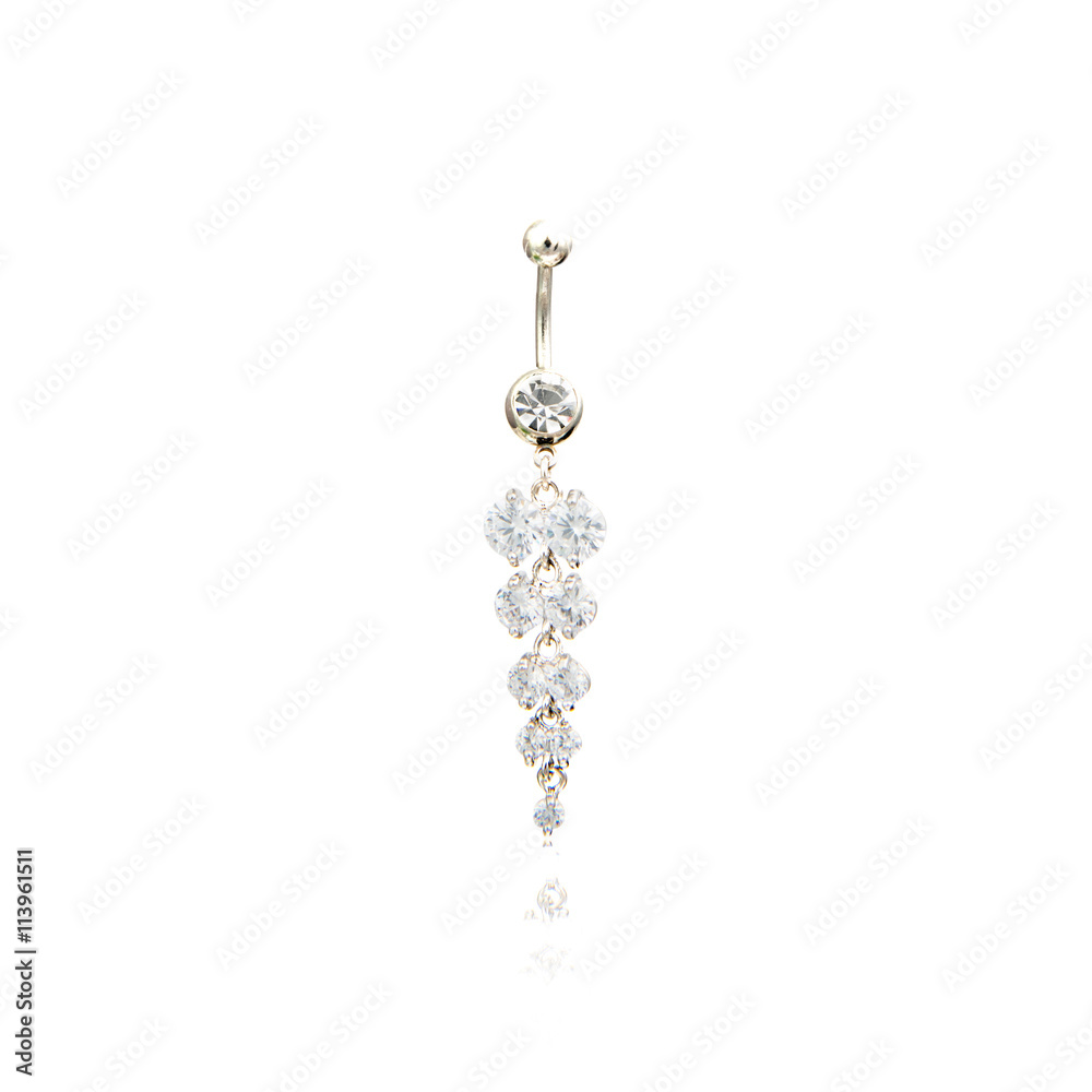 Diamond Piercing isolated on white Diamond Piercing isolated on white