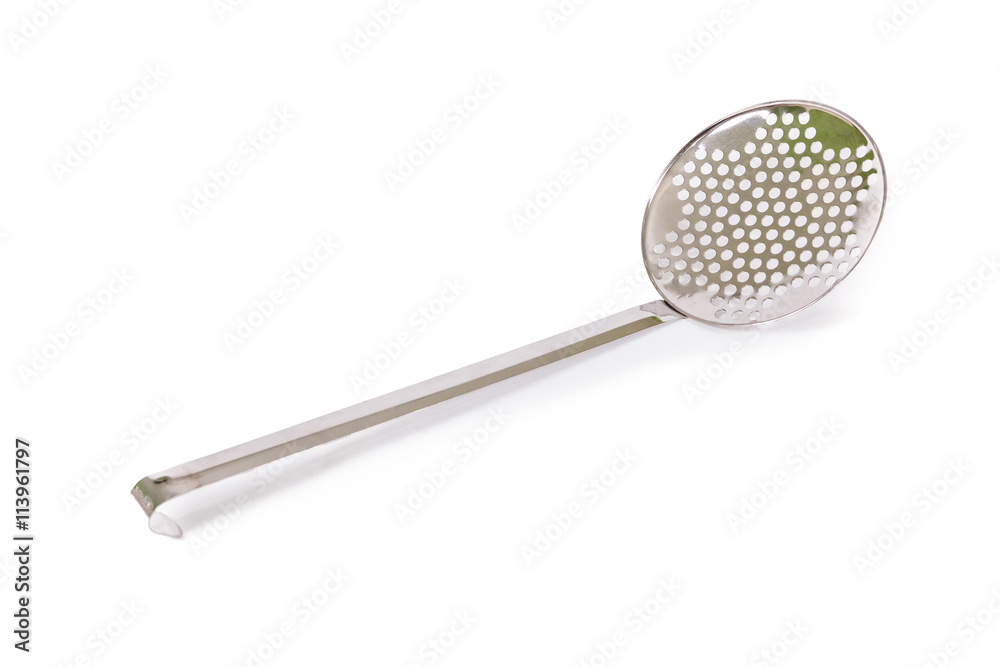 metal skimmer isolated on white background metal skimmer isolated on white background