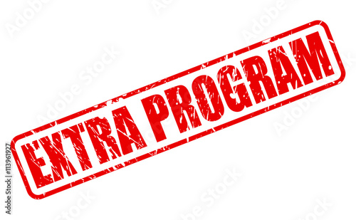 EXTRA PROGRAM red stamp text