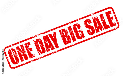 ONE DAY BIG SALE red stamp text