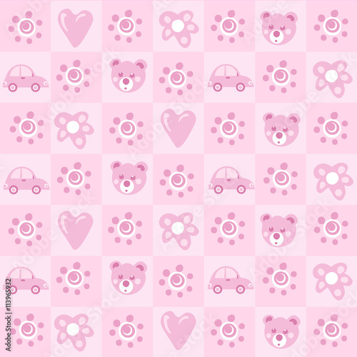 Pattern background for baby girl
