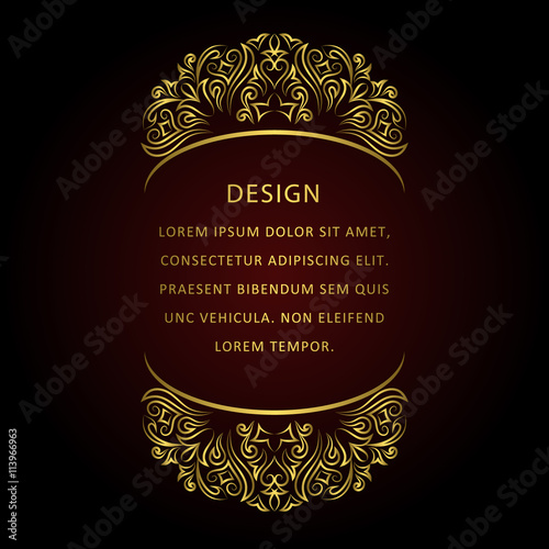 Vintage Ornament Greeting Card Vector Template. Retro Luxury Invitation, Royal Certificate. Flourishes frame. Vintage Background, Vintage Frame, Vintage Ornament, Ornaments Vector, Ornamental Frame.