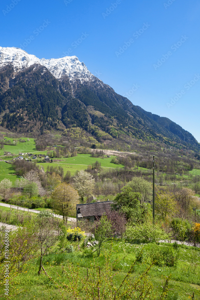 Mountain landscape, Val di Blenio, Switzerland, Ticino , Tessin