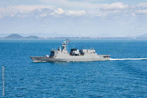 Patrol vessel in the gulf of Thailand