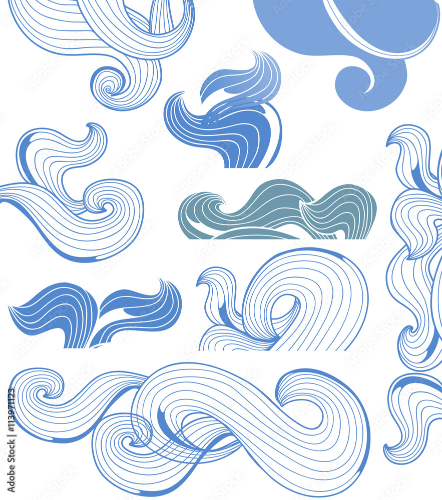 Abstract waves page decorations Abstract waves page decorations