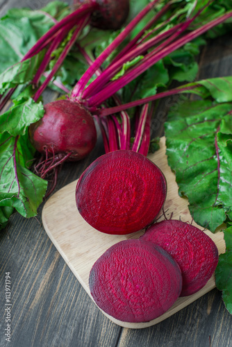 Organic red beets