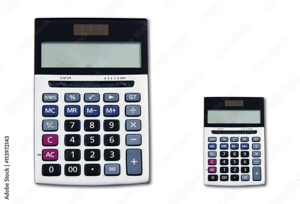 calculator isolated on white background calculator isolated on white background