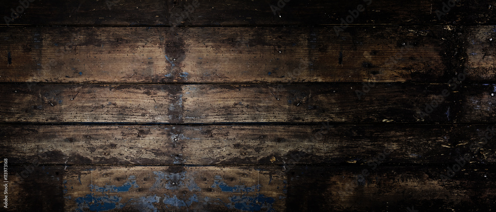 Old rustic wooden panoramic banner background - obrazy, fototapety, plakaty 