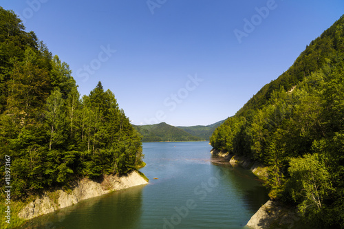 Vidraru Dam on Arges River. Arges, Romania. Hydro electric power © czamfir