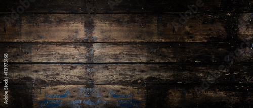 Foto Old rustic wooden panoramic banner background