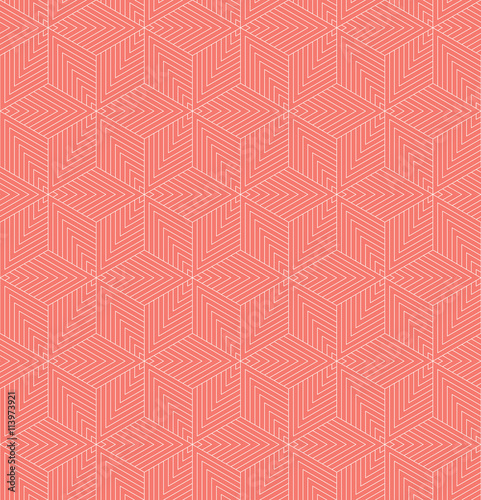  seamless striped rhombus grid pattern.