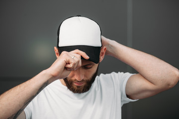 Baseball cap empty mock up