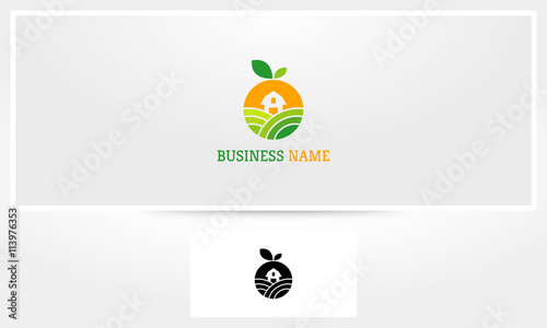 Fruit Farm Garden Barn Logo