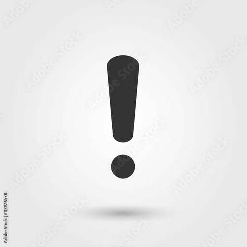 Exclamation mark. Flat web Icon. Exclamation mark Icon Picture. Exclamation mark Icon Vector