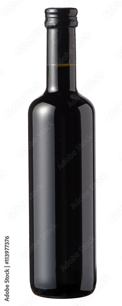 Isolated small unlabelled bottle of red wine Isolated small unlabelled bottle of red wine