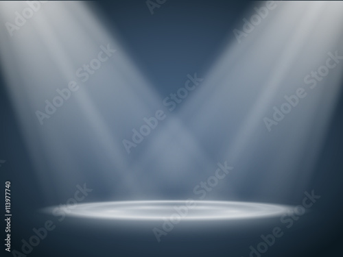 Vector Spotlights. Scene. Light Effects.