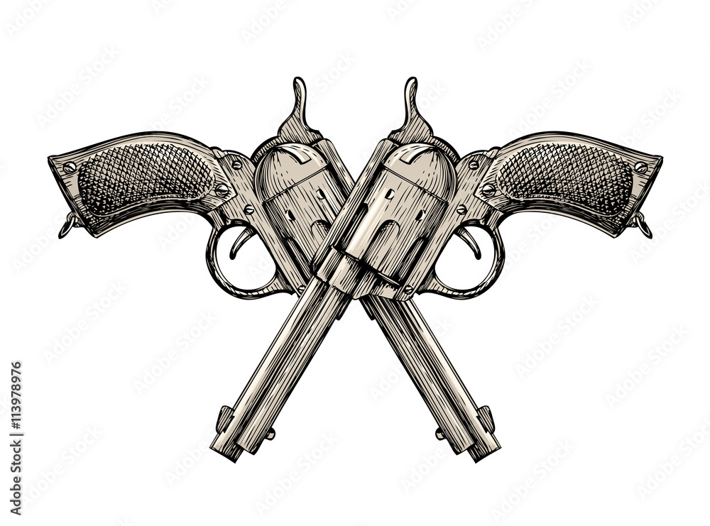 Photo & Art Print Crossed pistols, ~ Bitter ~ photo-art-print-crossed-pistols-bitter