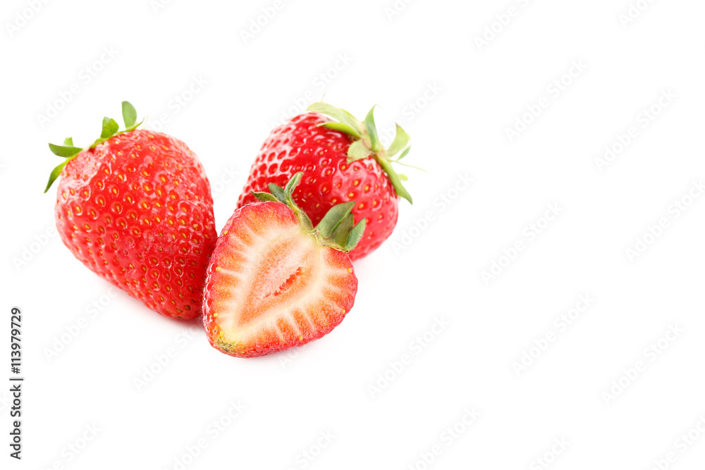 Strawberries isolated on a white background Strawberries isolated on a white background