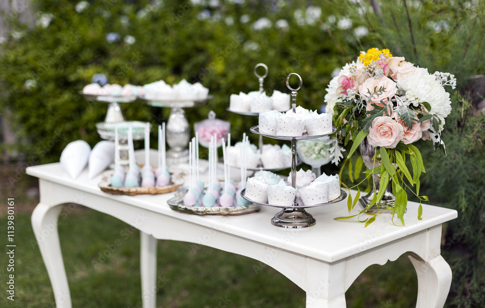 Fotografie impressive and beautiful wedding set up