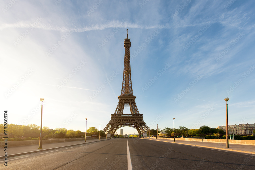 Paris, France landmarks - The Eiffel tower at Paris from the riv