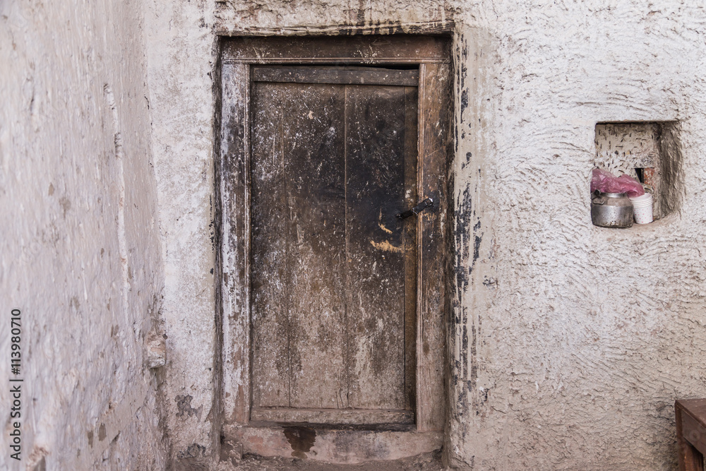 Old wooden door