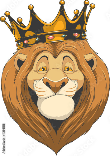 Fototapeta Naklejka Na Ścianę i Meble -  Friendly funny lion
