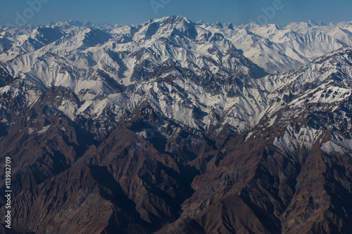 Himalaya mountains View from the airplane. © armmphoto