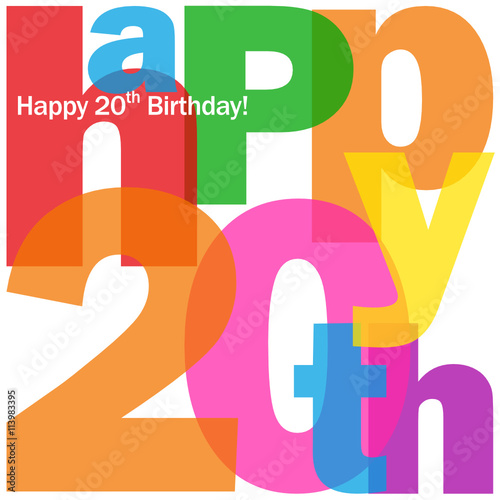 "HAPPY 20th BIRTHDAY" Card