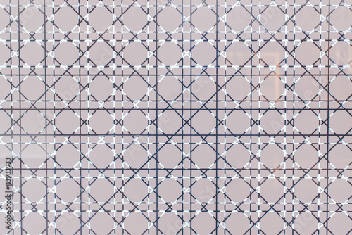 Backlit light wall with complex grid line texture