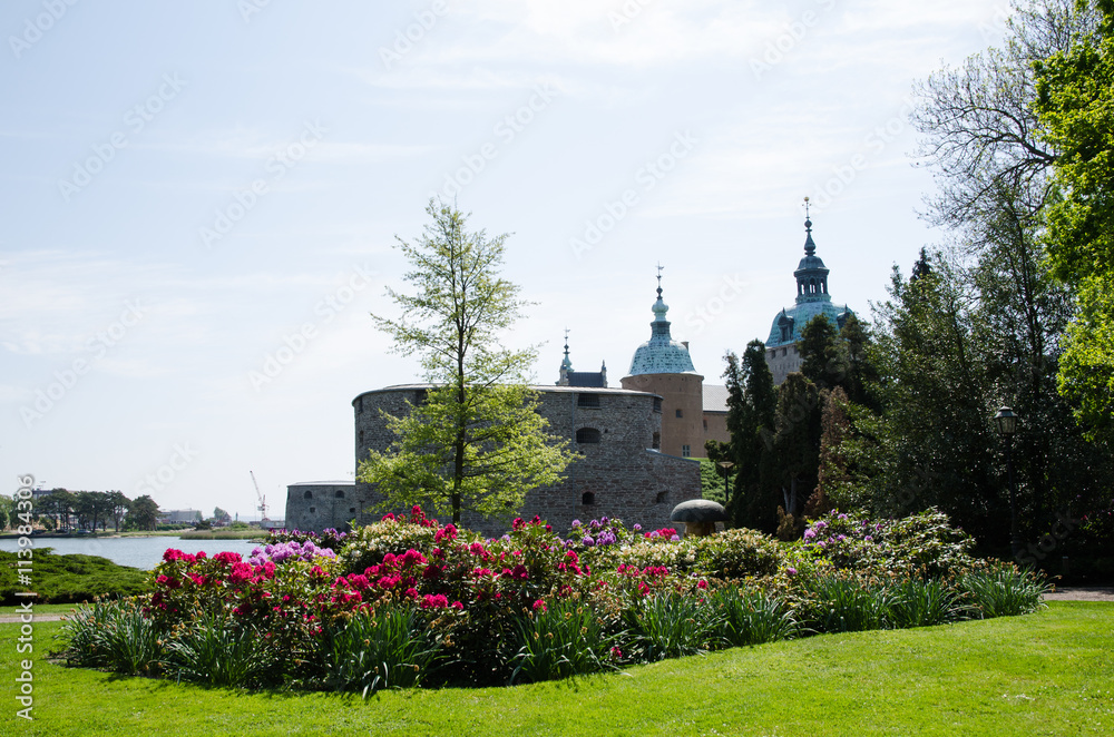 Kalmar medieval castle by summer