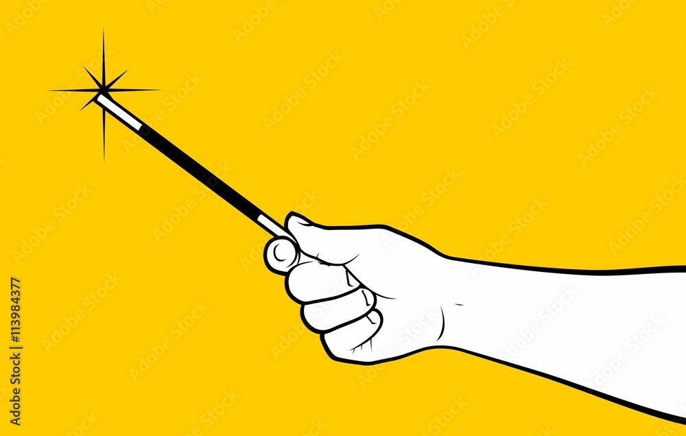 Fototapeta premium Hand using magic wand