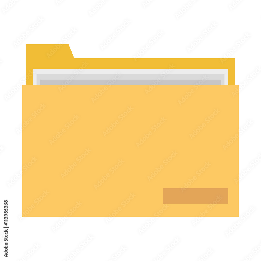 yellow file folder , vector illustration
