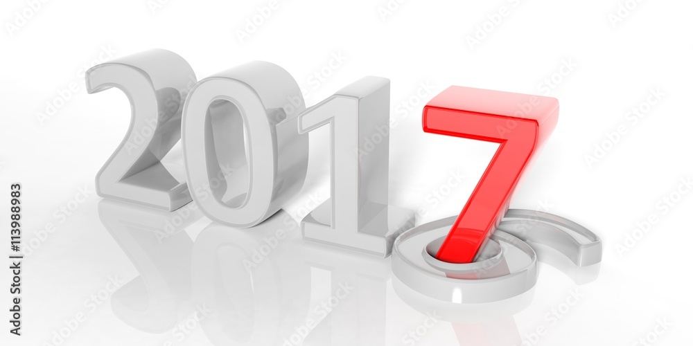 2017 new year. 3d illustration 2017 new year. 3d illustration