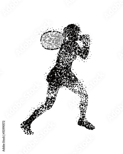 woman tennis player silhouette
