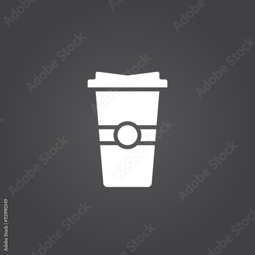 Paper cup of coffee icon