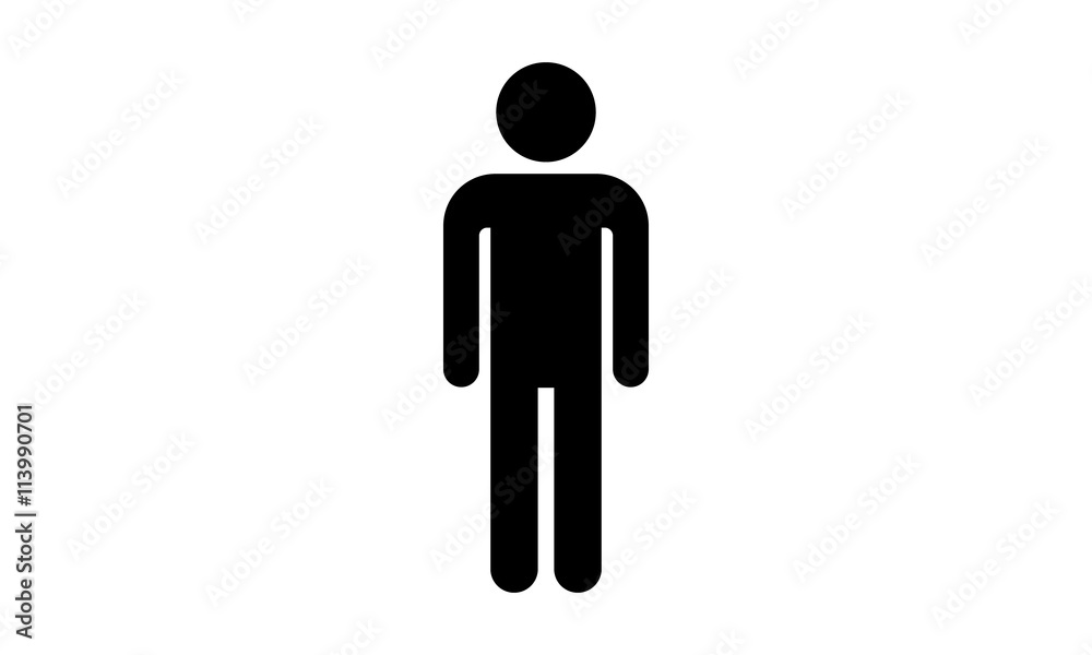 One man pictogram. Vector icon. One man pictogram. Vector icon.