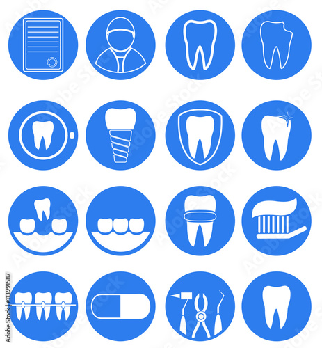 Dental icon set